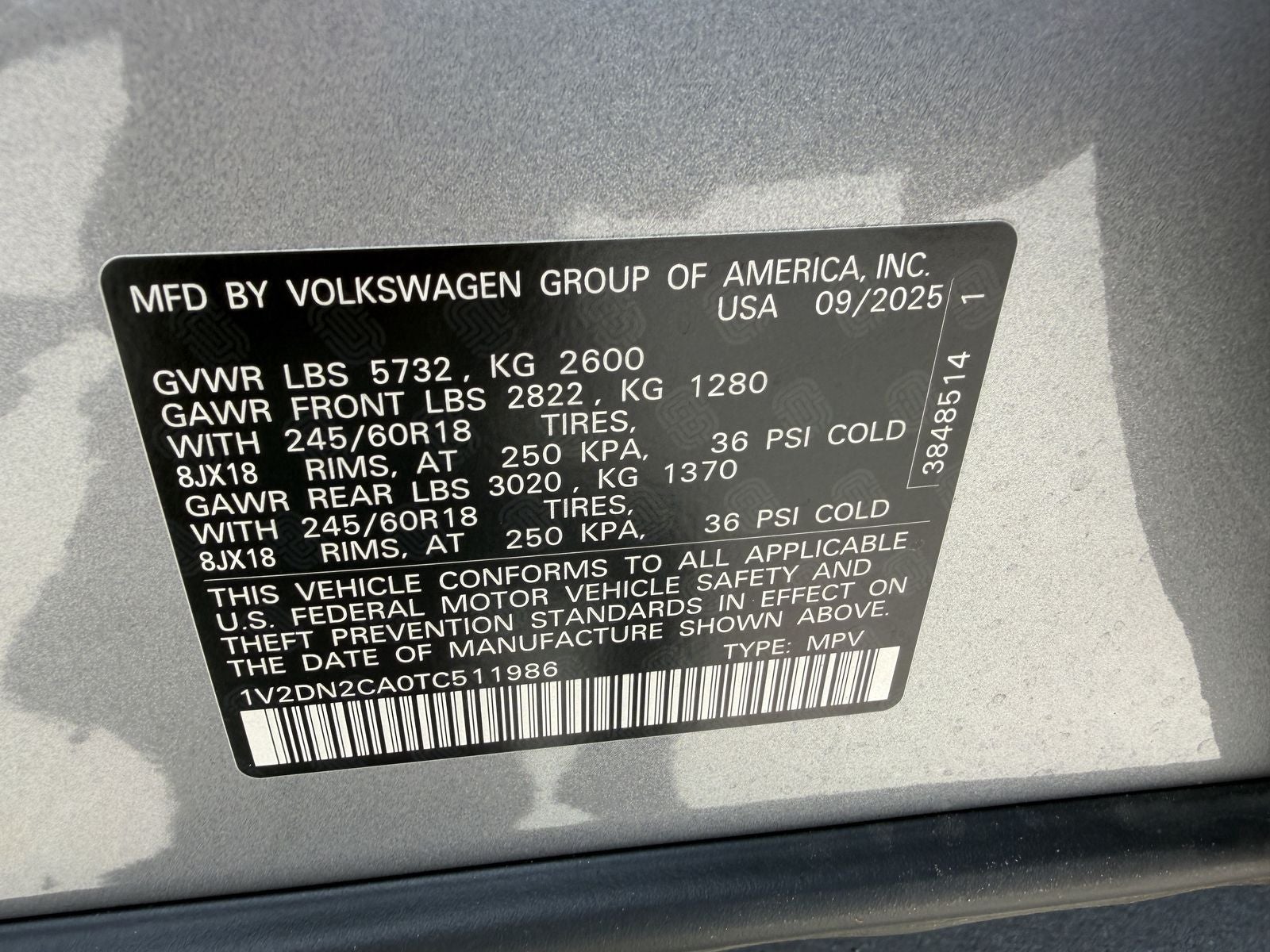 2026 Volkswagen Atlas 2.0T SE