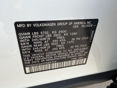 2026 Volkswagen Atlas 2.0T SE