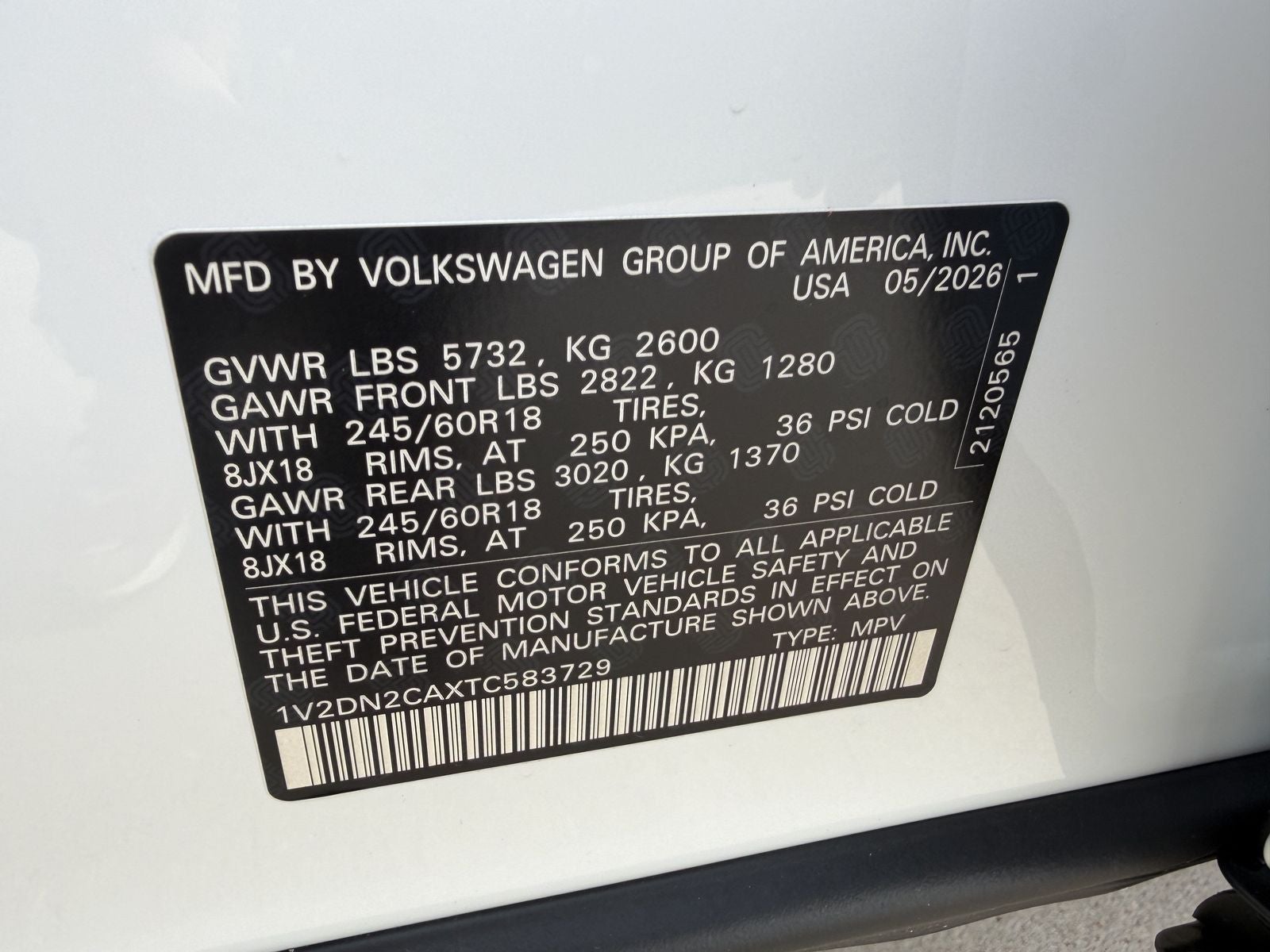 2026 Volkswagen Atlas 2.0T SE