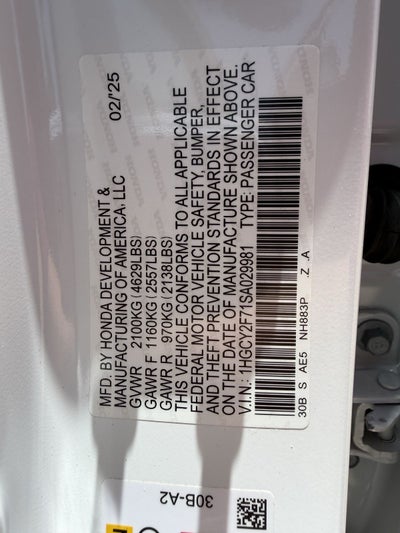 2025 Honda Accord Hybrid Sport-L